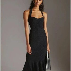 Anthropologie Hutch Halter Corset Midi Dress